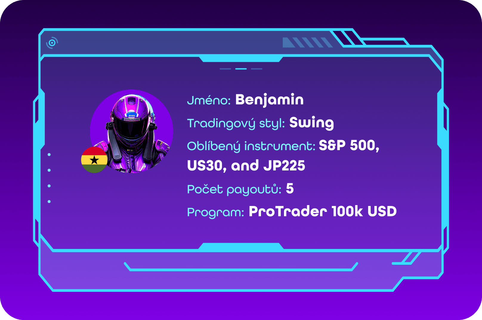 Benjamin, Fintokei Star z Ghany