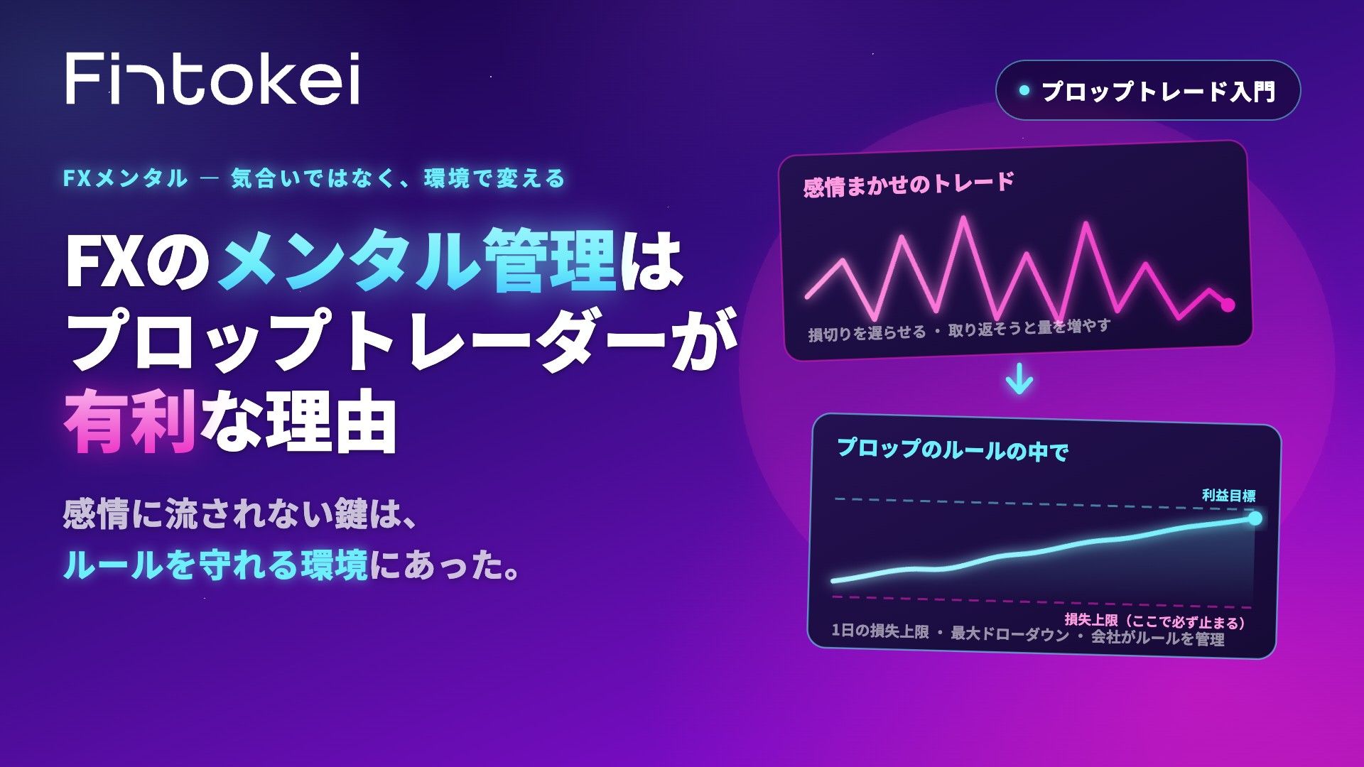 FXのメンタル管理はプロップトレーダーが有利な理由