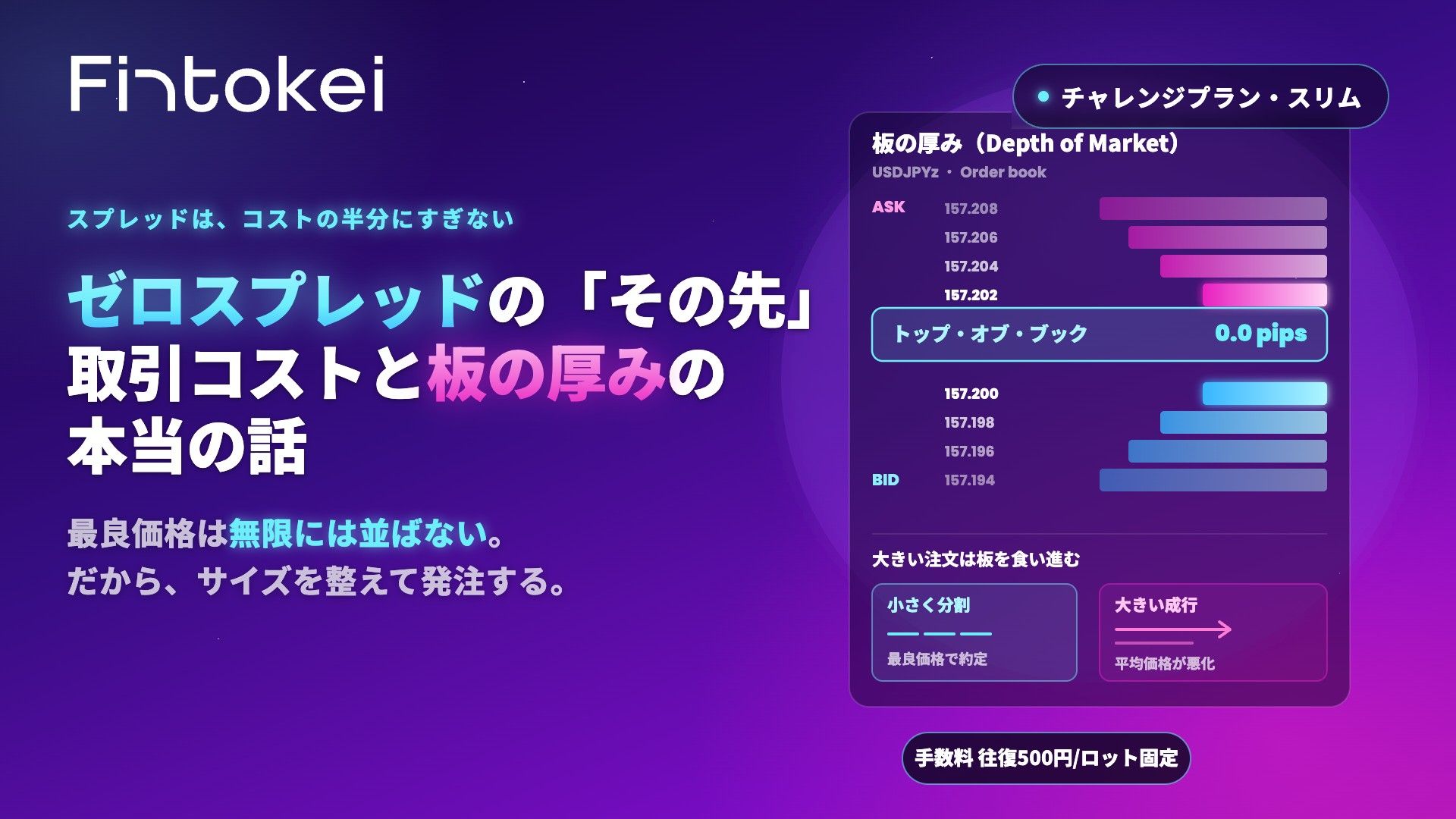 ゼロスプレッドの「その先」を知っていますか？ 取引コストと板の厚みの本当の話